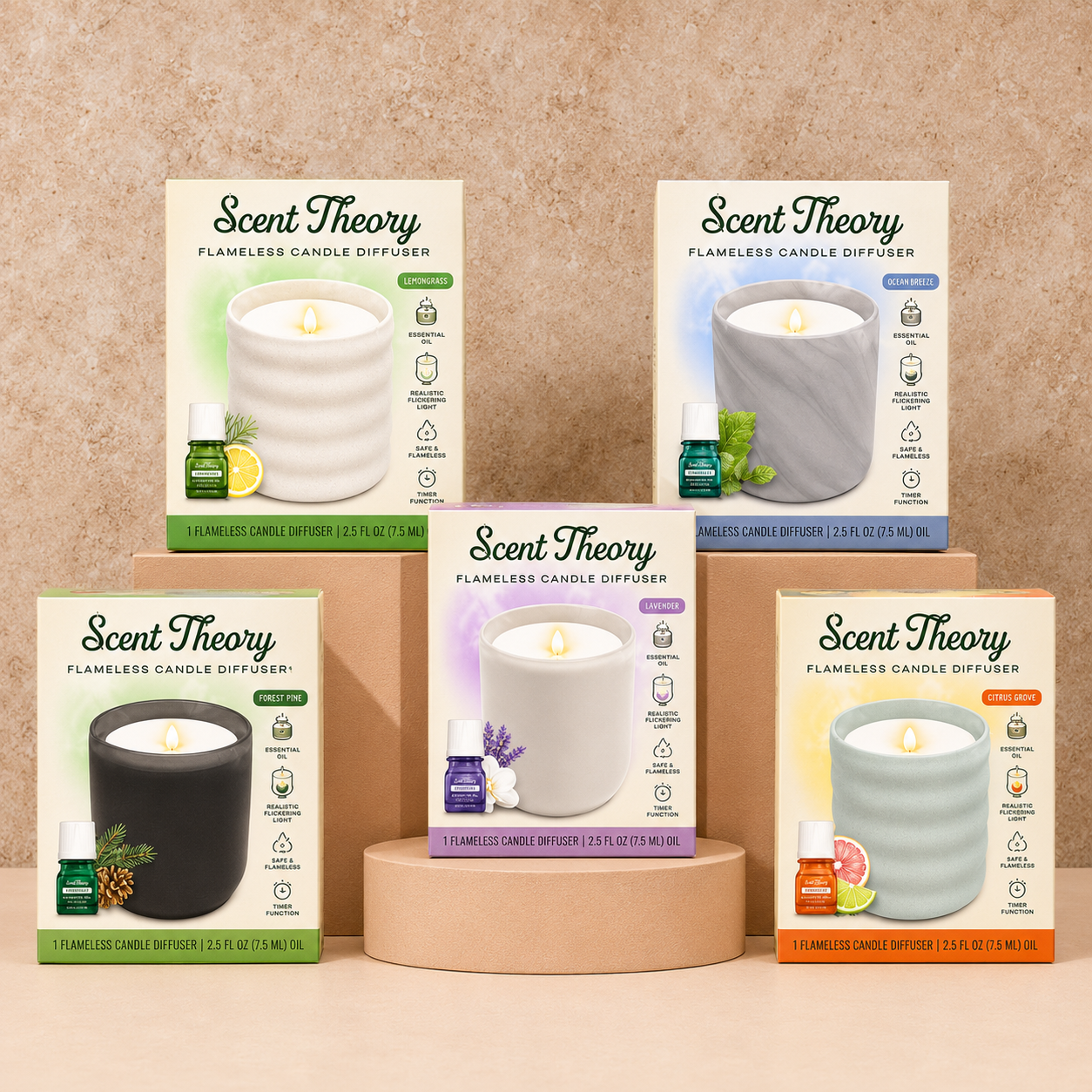 Rechargeable Flameless Candle Diffuser