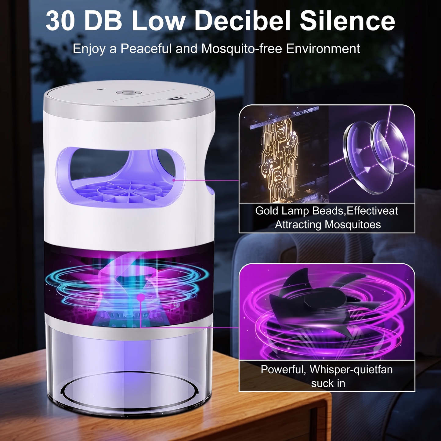 Flying Insect Trap with UV Light and Suction Fan